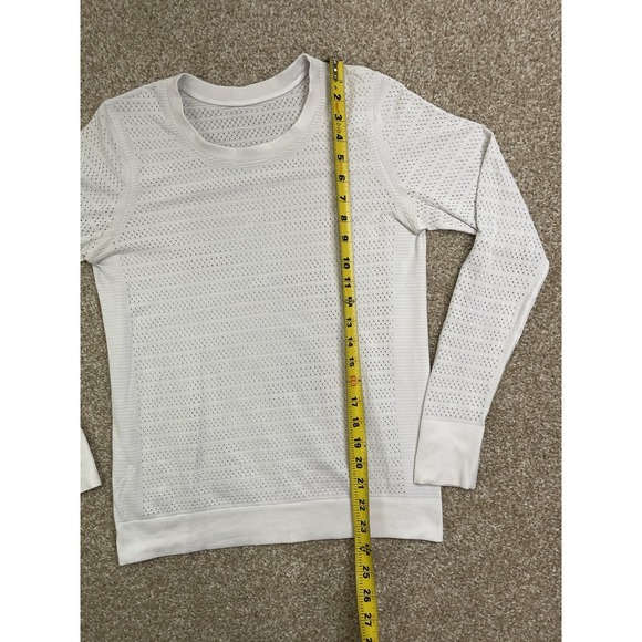 Lululemon Breeze Long Sleeve White Breathable Shirt 6 - Picture 5 of 9